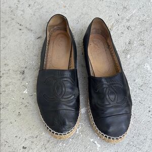 Chanel leather espadrilles